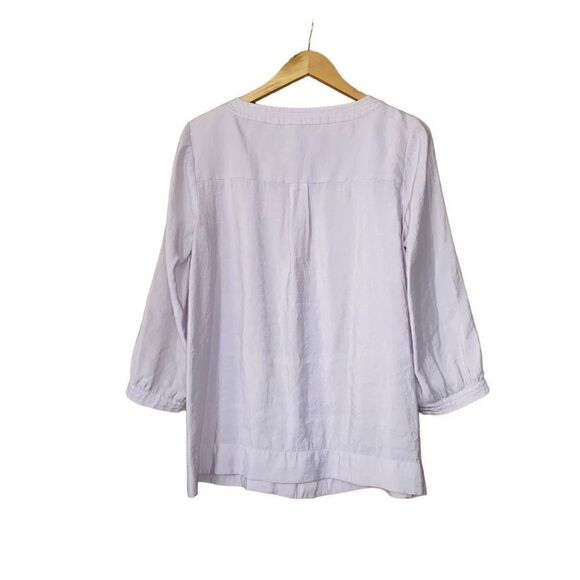 J Jill Top Purple Square Neck Button Front Soft Modal Blouse medium Tall - Picture 2 of 10
